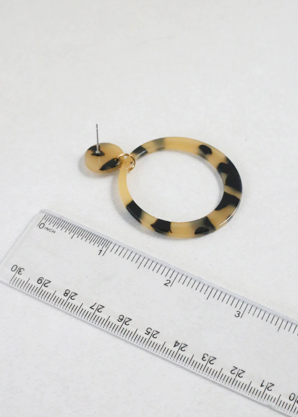 Trendy Marbled Resin Hoop Earrings - Mrs Treak