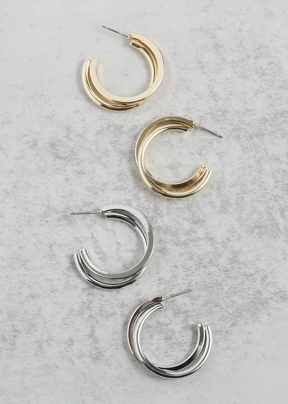 Bold Double Hoop Earrings - Mrs Treak