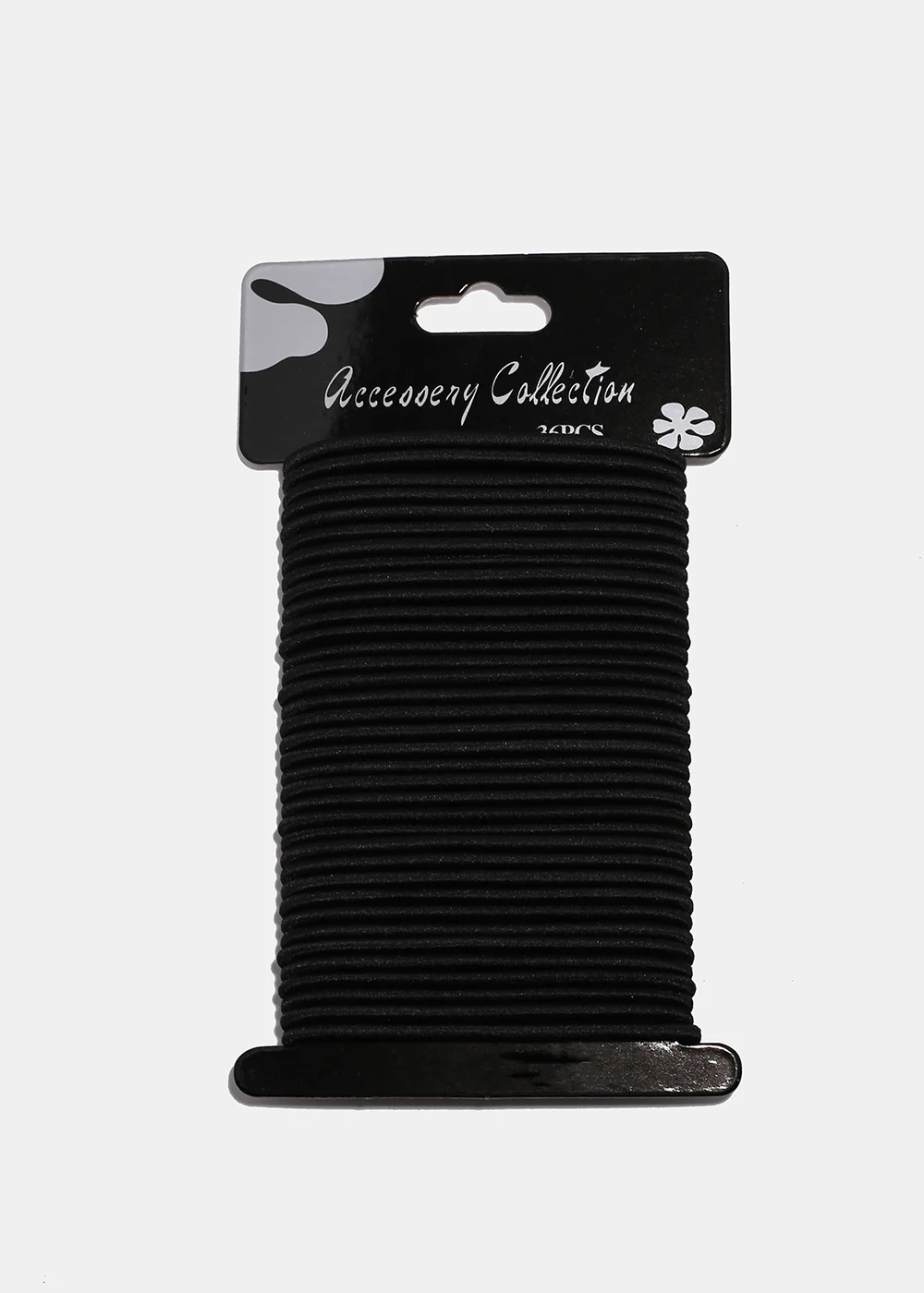 36 Piece Thin Black Hair Ties - Mrs Treak