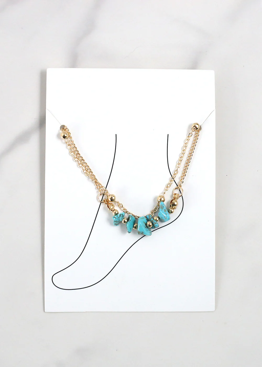 Gemstone Layered Anklet - Mrs Treak