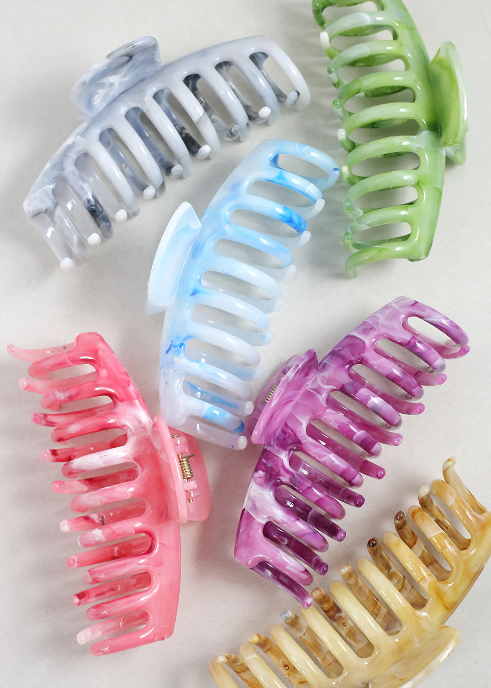 Marbled Hair Claw Clips - Mrs Treak