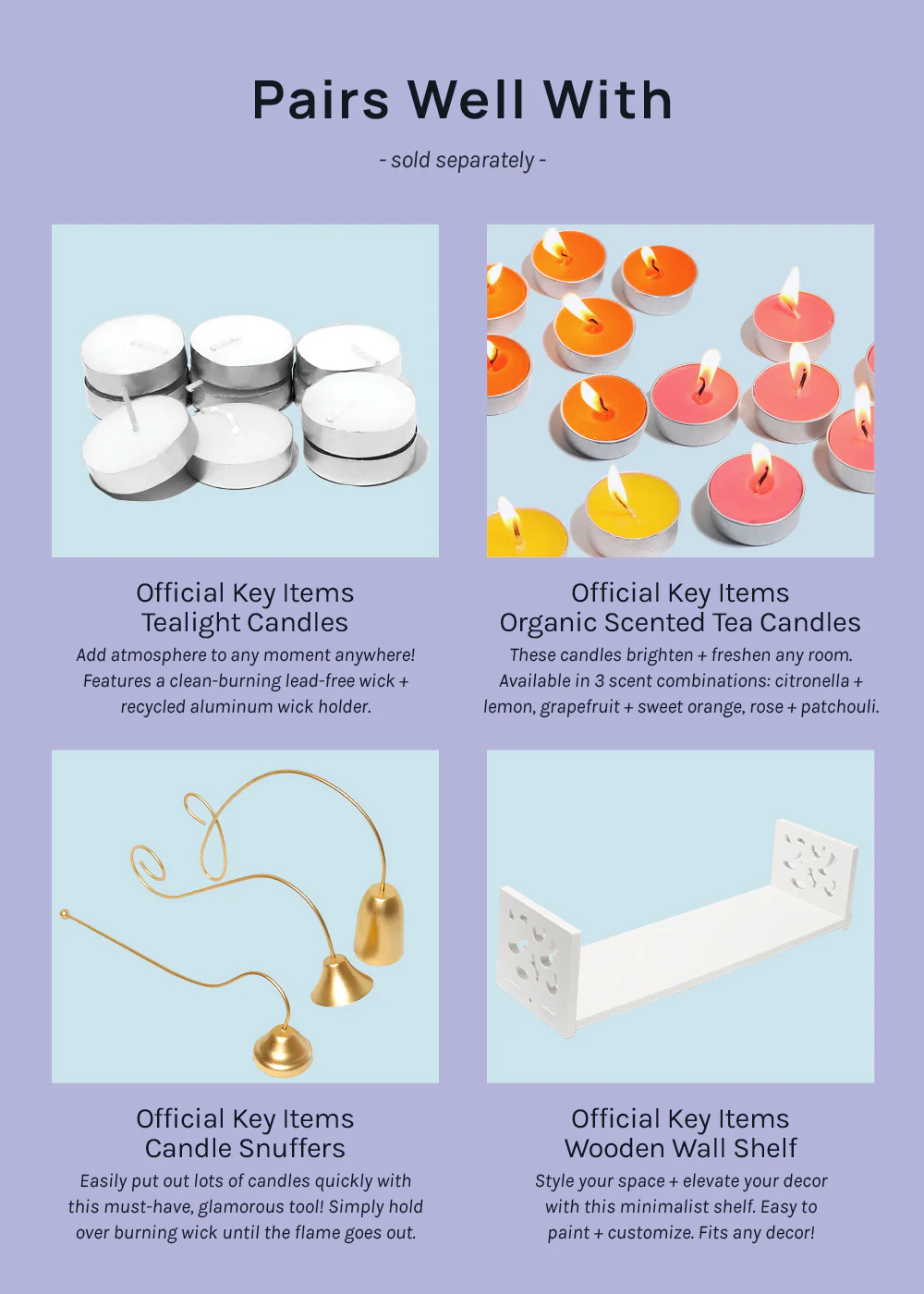 Official Key Items A+ Tealight Holders - Mrs Treak