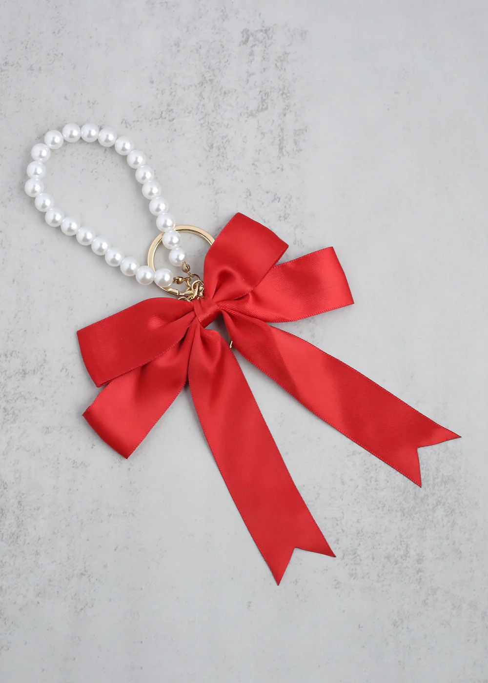 Elegant Bow Pearl Keychain - Mrs Treak