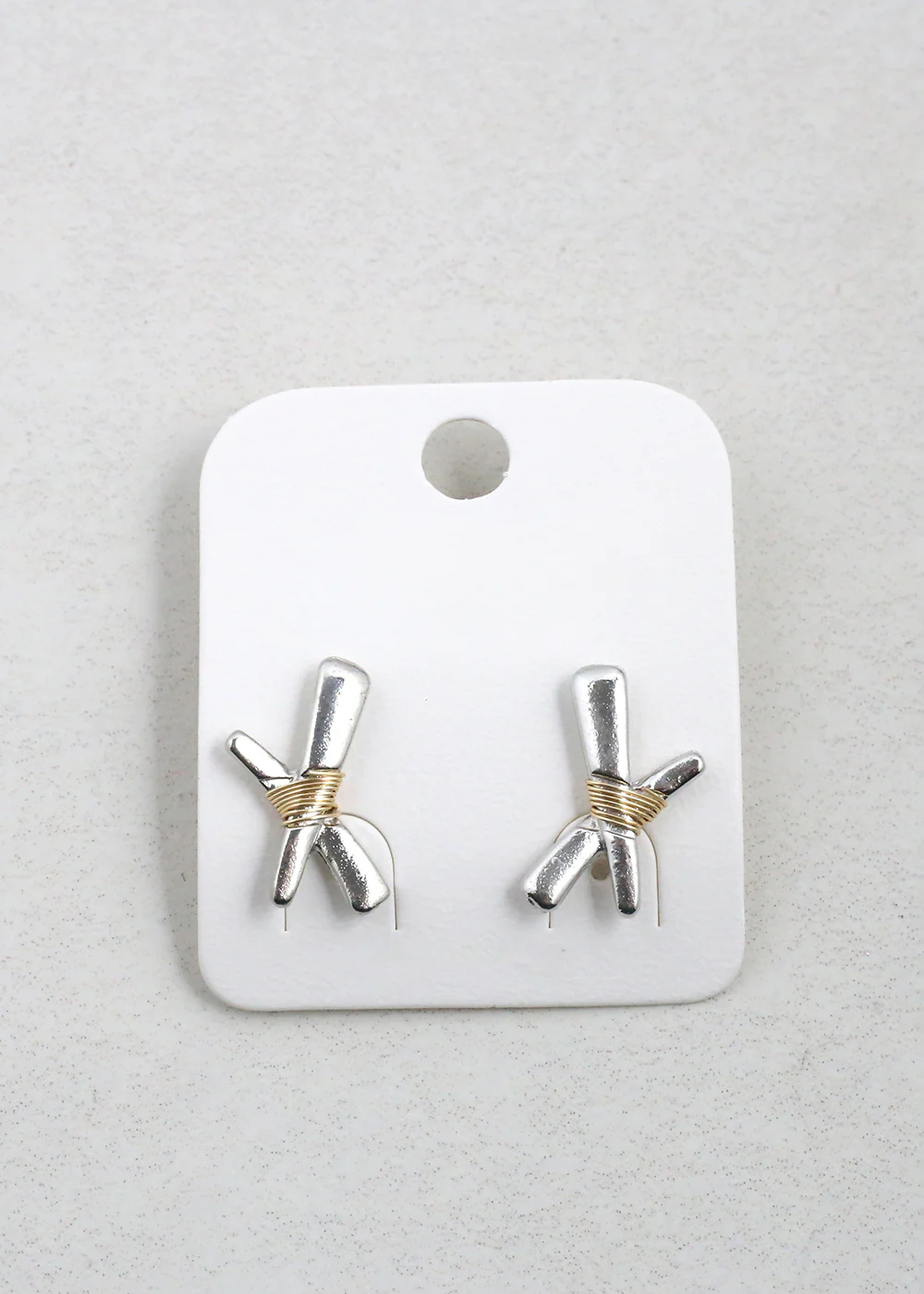 Wire Wrapped Hex Stud Earrings - Mrs Treak