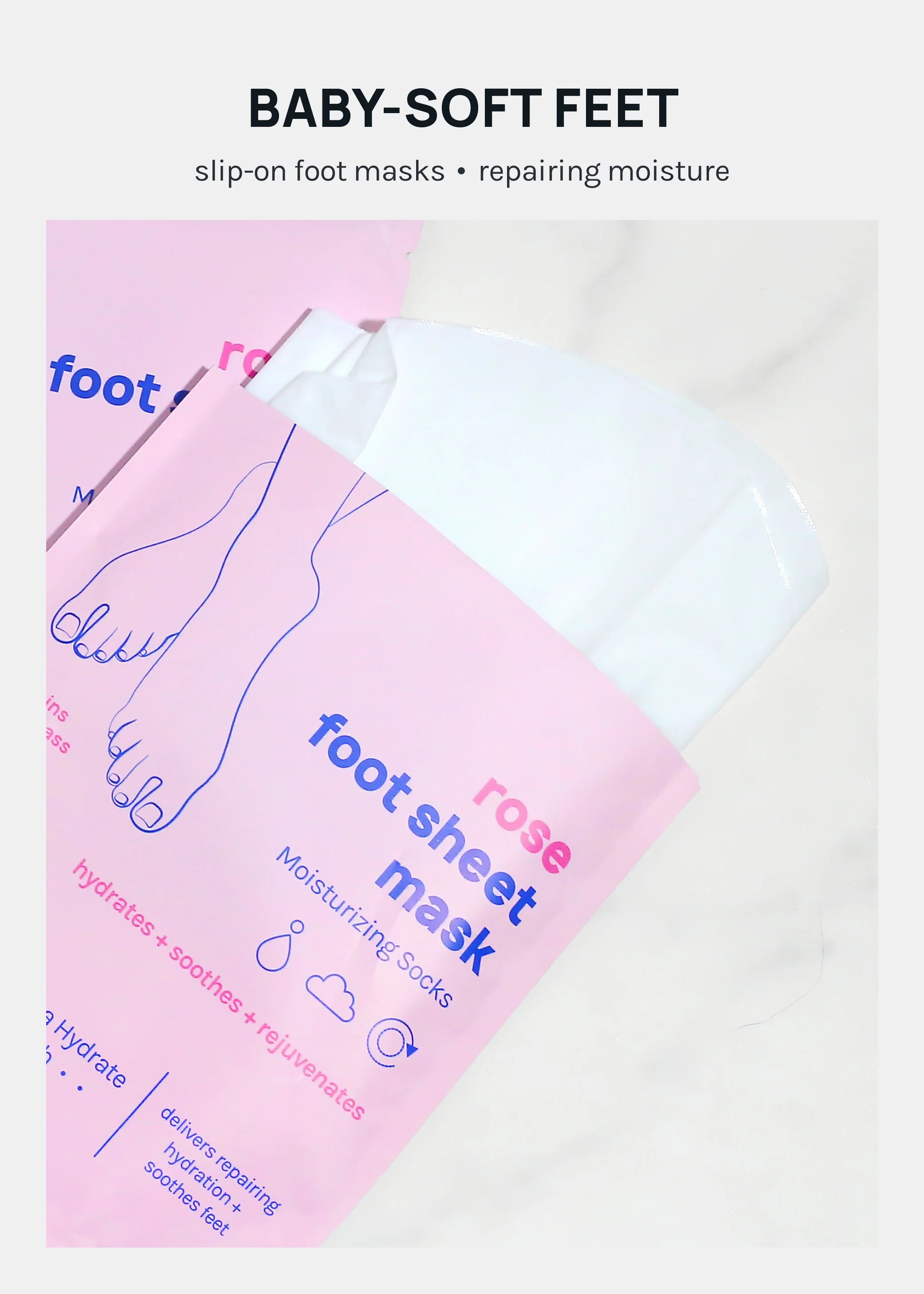 AOA Skin Rose Foot Sheet Mask - Mrs Treak