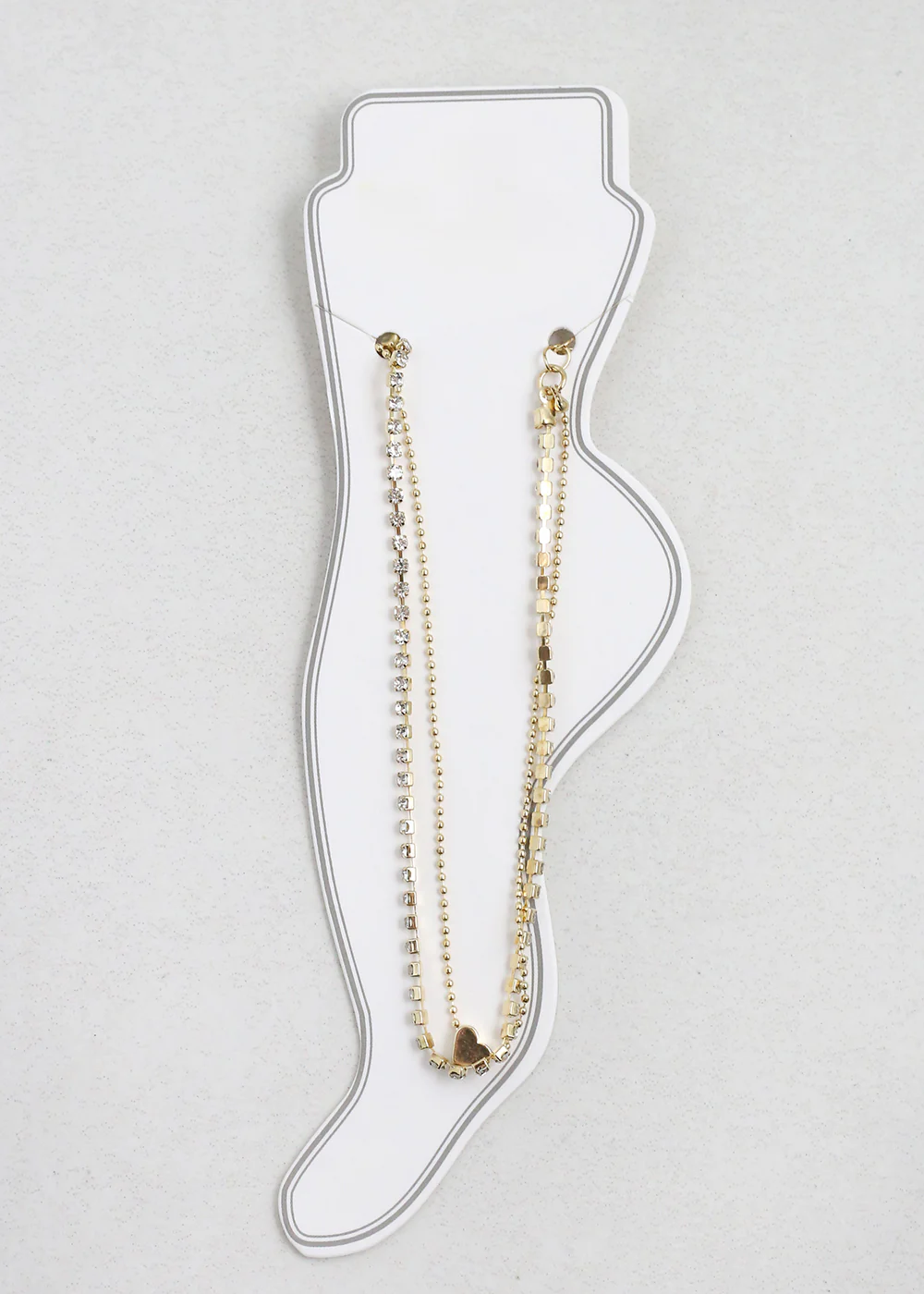 Elegant Heart Charm Anklet - Mrs Treak