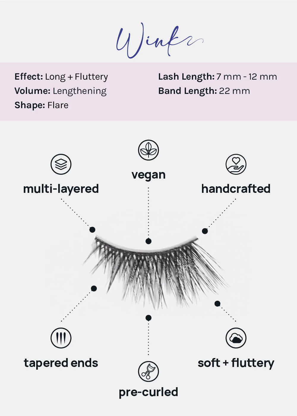 Demi-Dream Half Lashes �C Wink - Mrs Treak