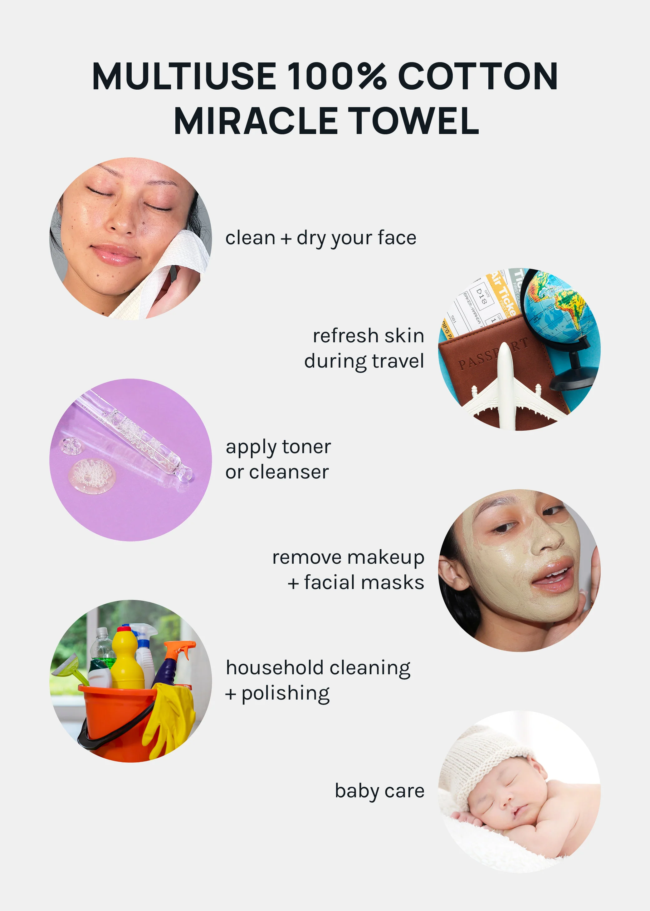 AOA Skin Clean Face Towels - Mrs Treak