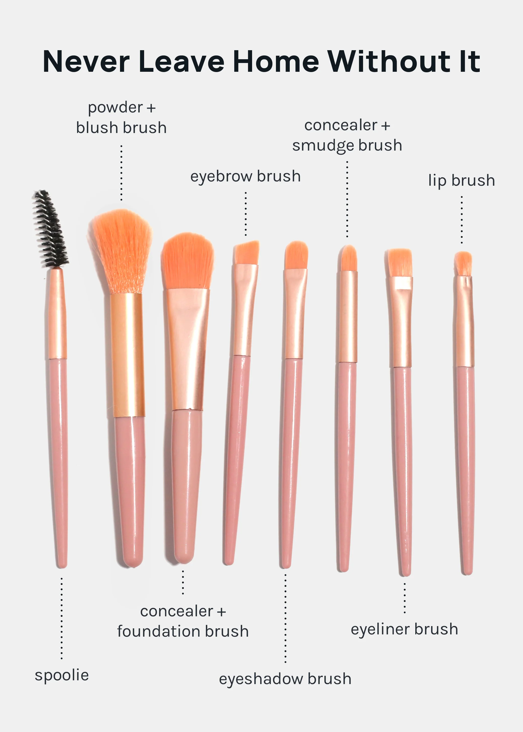AOA Travel Eye + Face Brush Set - Mrs Treak