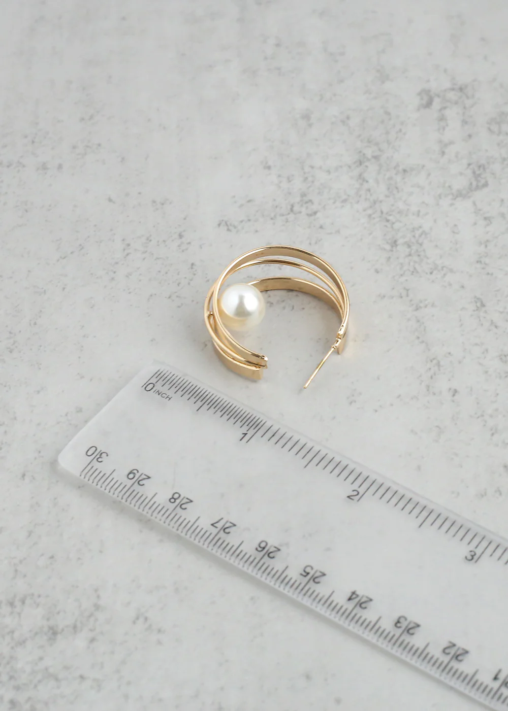 Floating Pearl Hoop Earrings - Mrs Treak