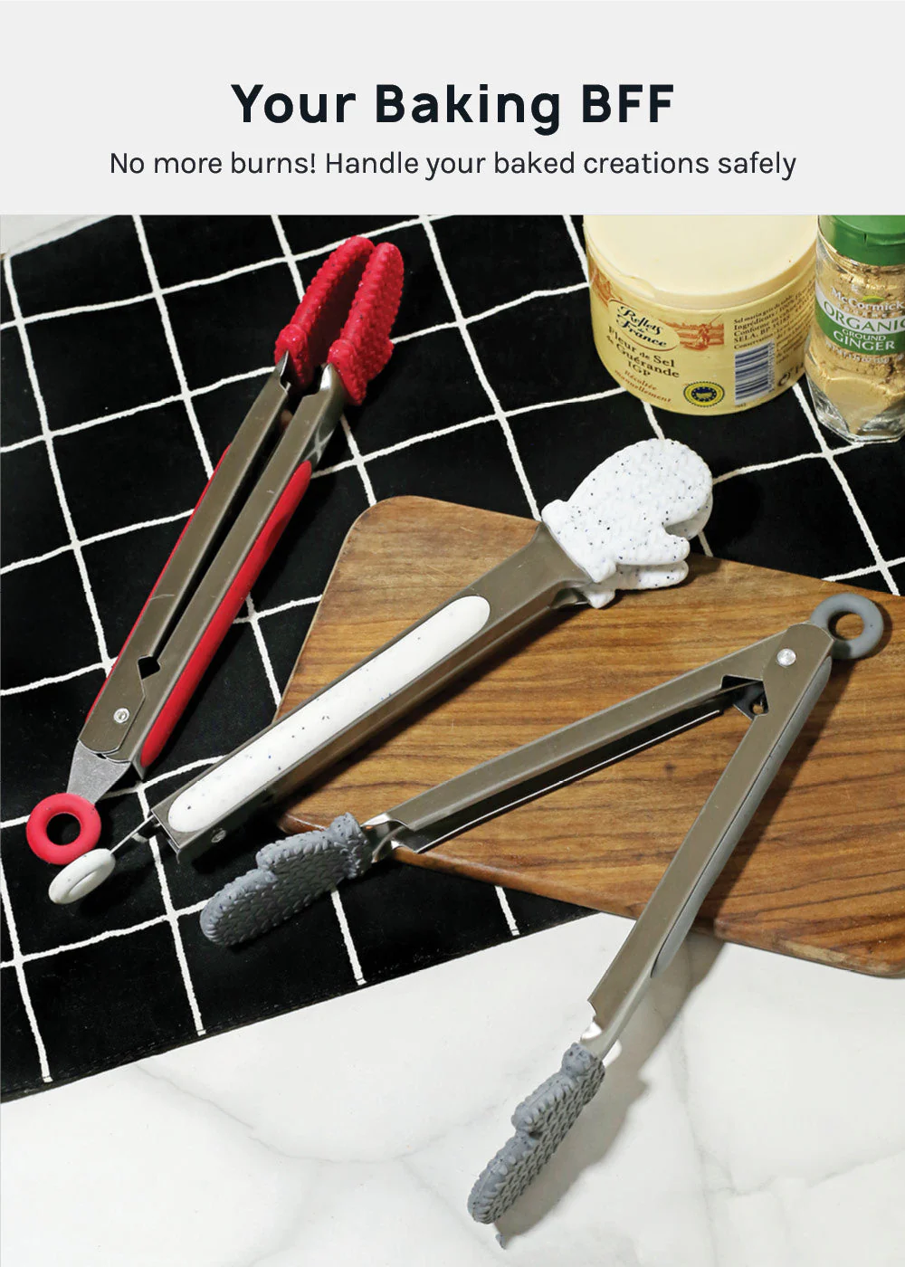 Holiday Mitten Silicone Tongs - Mrs Treak