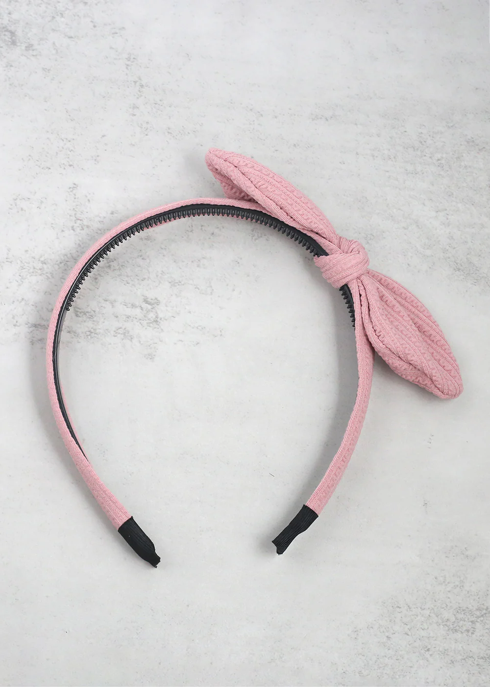 Textured Fabric Knotted Bow Headband - Mrs Treak