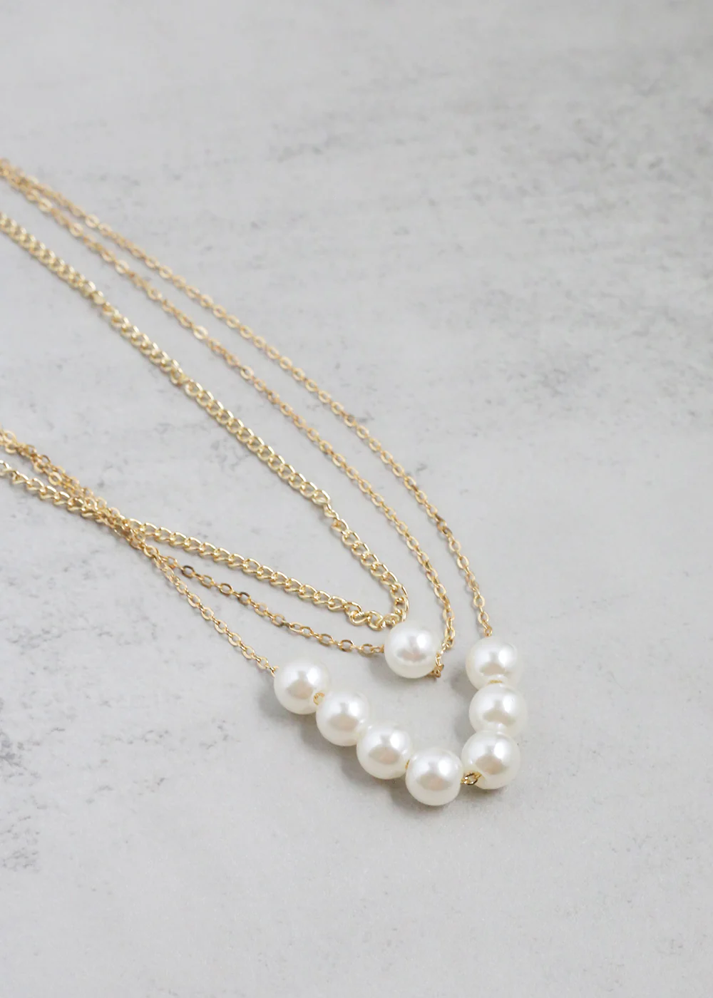 Pearl Layered Necklace & Earring Set - Mrs Treak