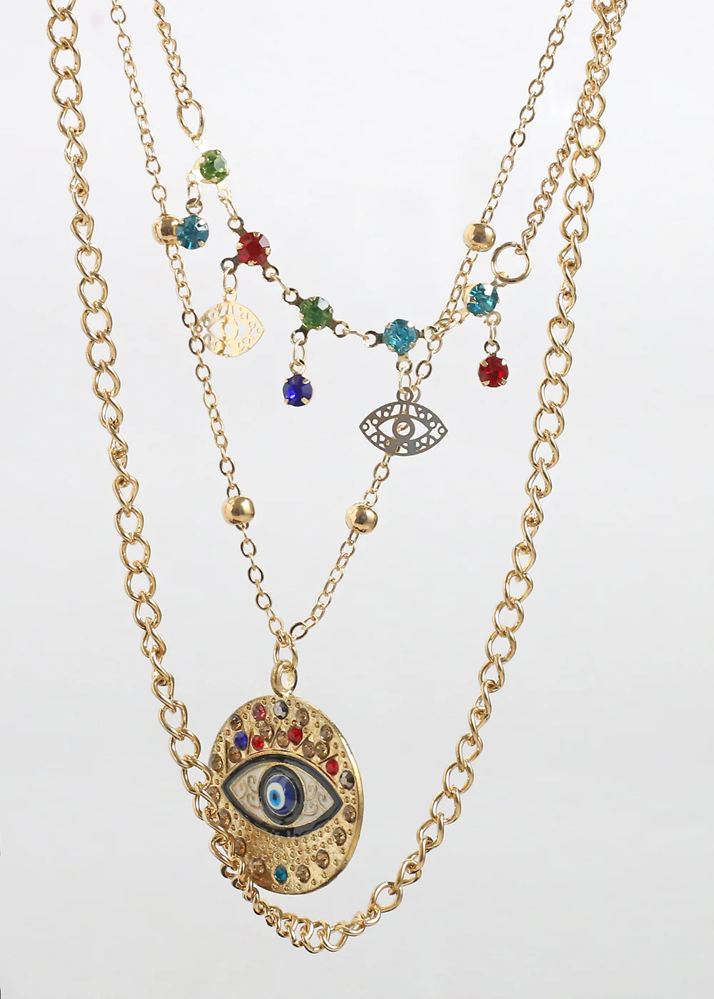 Evil Eye 3-Layered Necklace - Mrs Treak