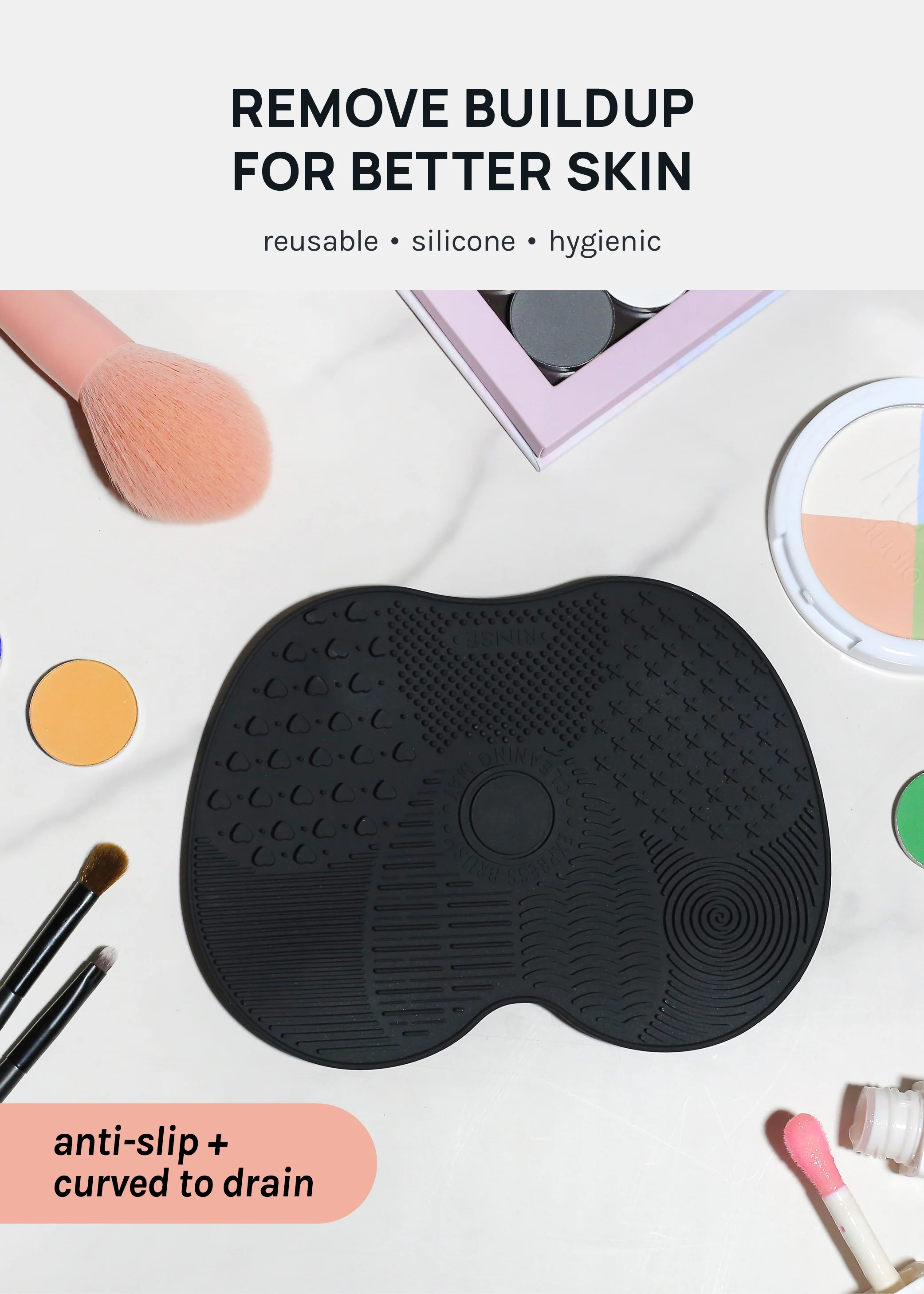 AOA Silicone Suction Brush Cleaning Mat - Mrs Treak