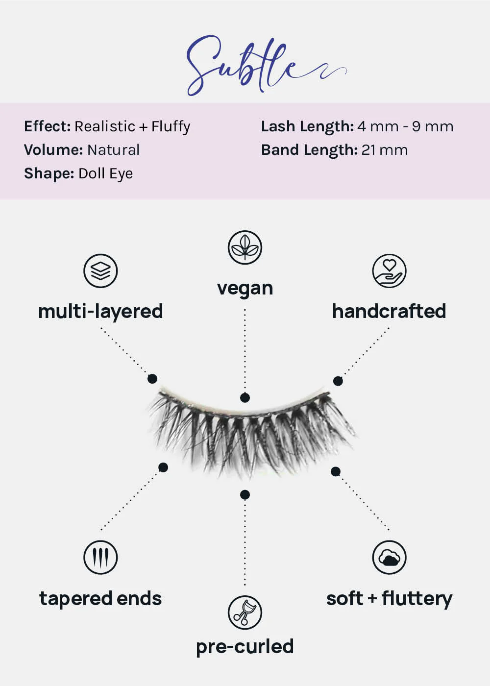 Demi-Dream Half Lashes �C Subtle - Mrs Treak