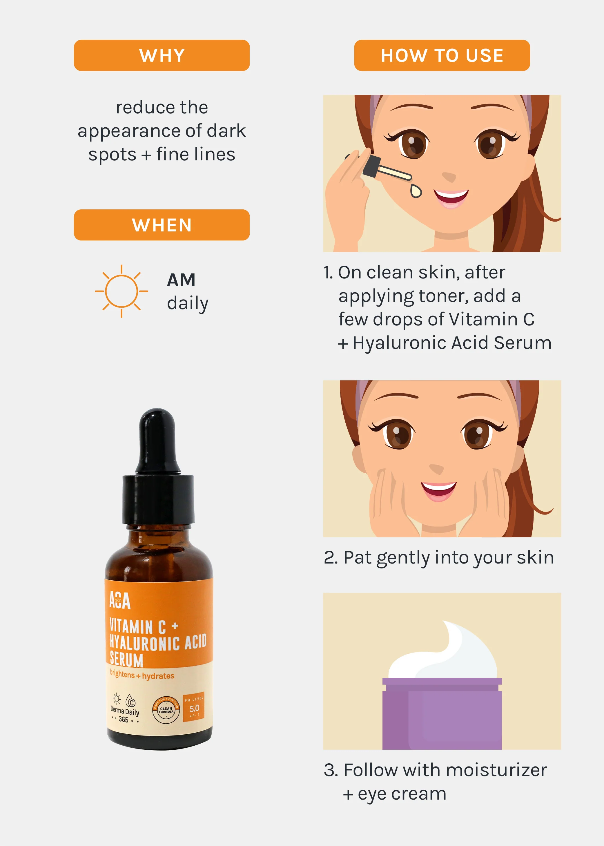 AOA Skin Vitamin C + Hyaluronic Acid Serum - Mrs Treak