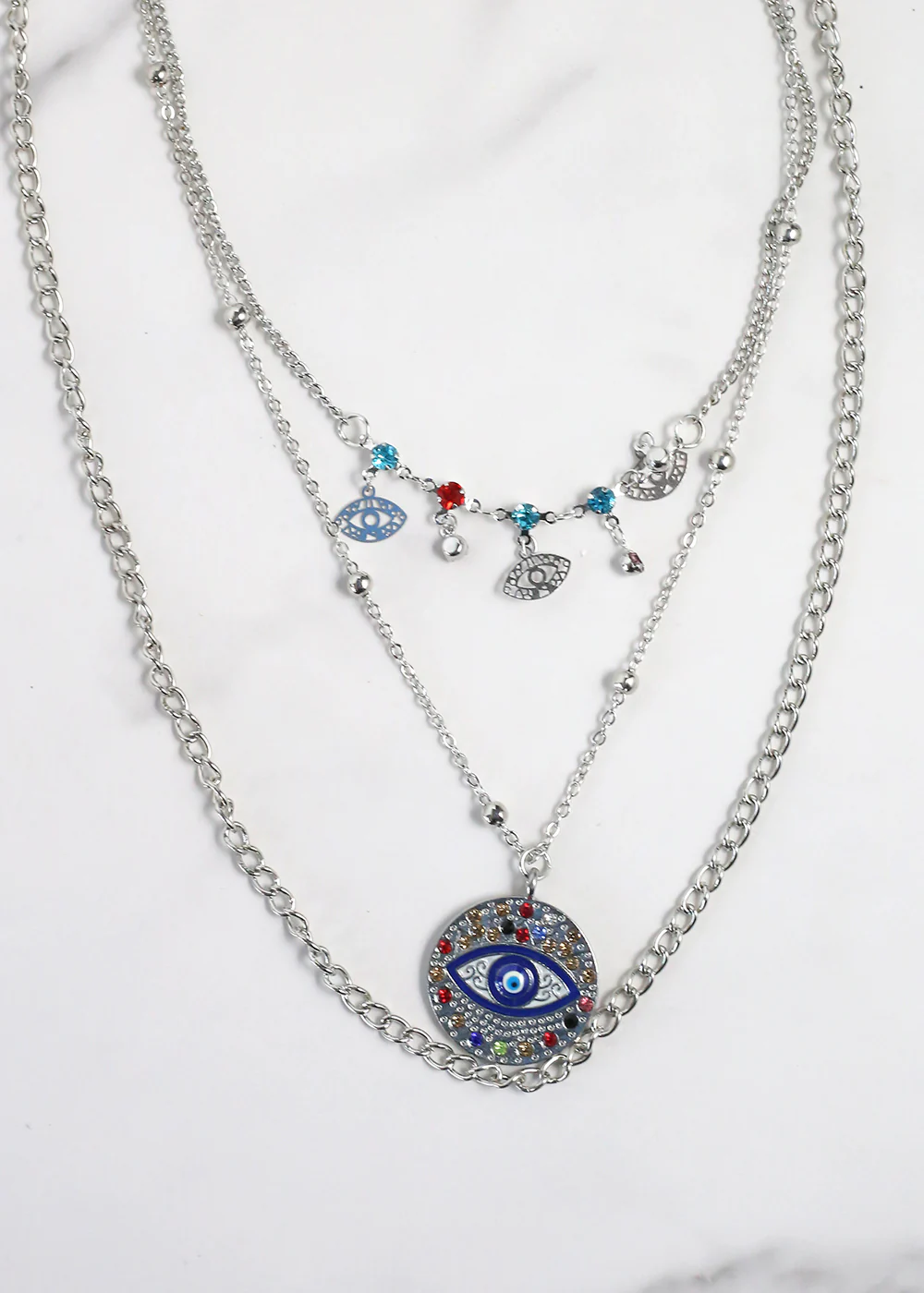 Evil Eye 3-Layered Necklace - Mrs Treak