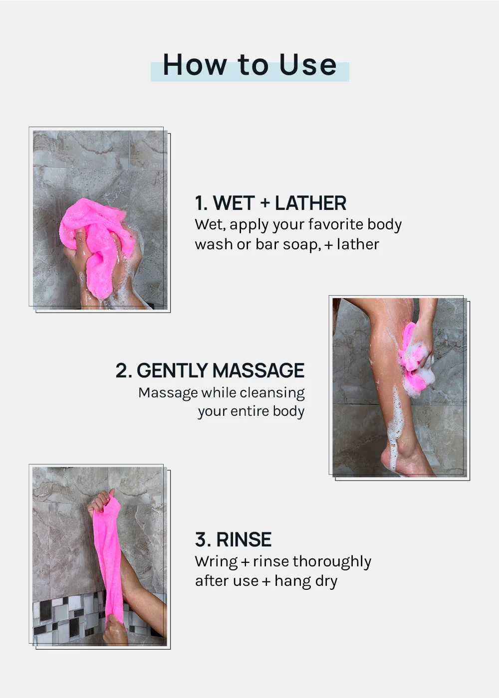 Official Key Items Exfoliating Bath Towel - Mrs Treak