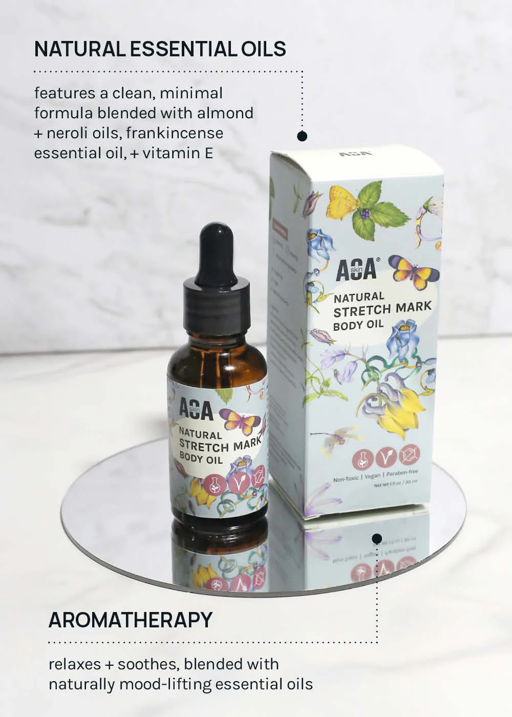 AOA Skin Natural Stretch Mark Body Oil - Mrs Treak