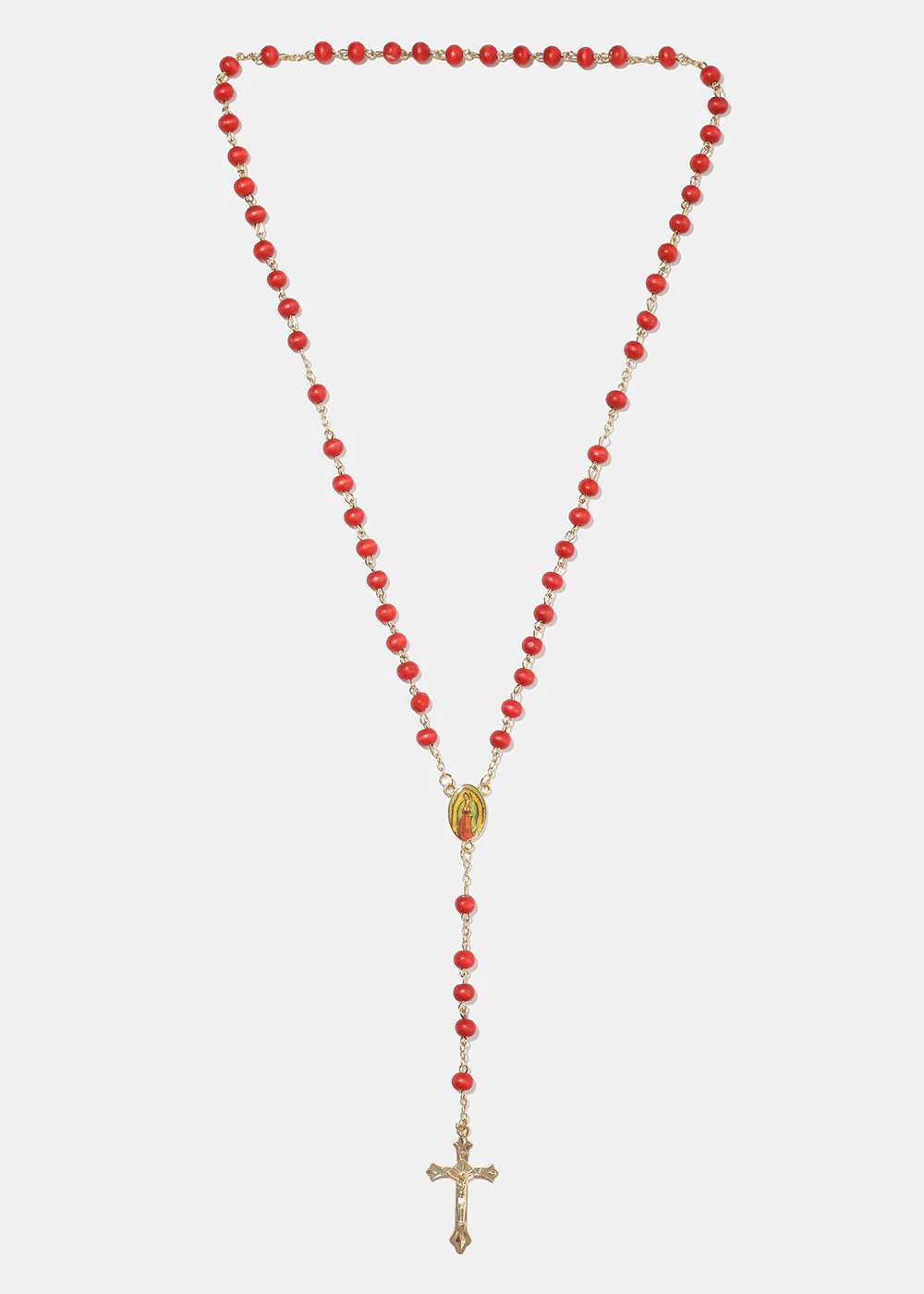 Red Beaded Rosary - Mrs Treak