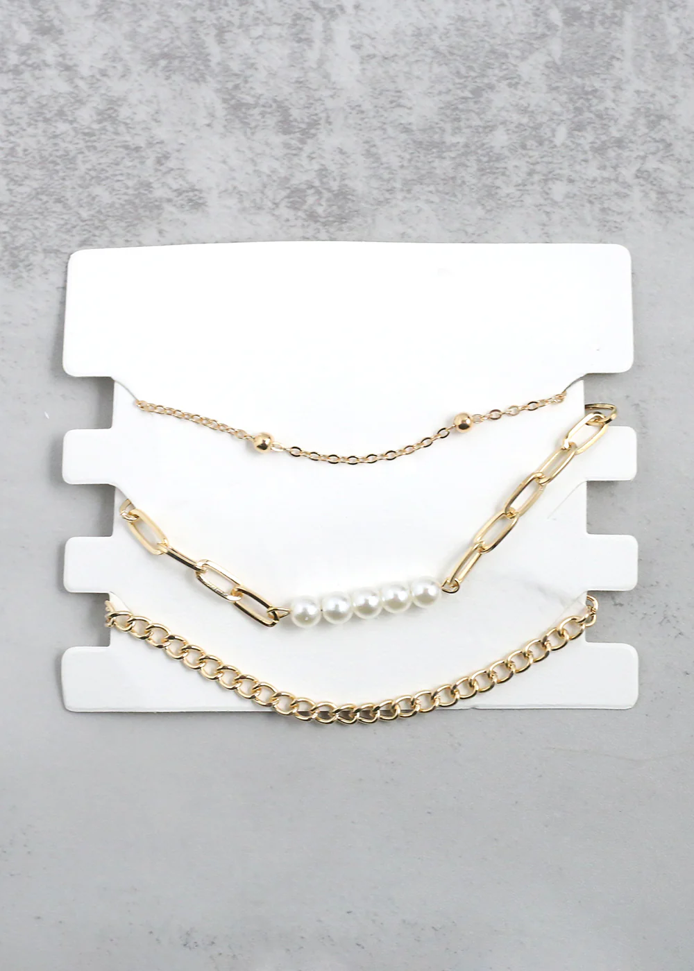 3-PC Gold & Pearl Bracelet - Mrs Treak