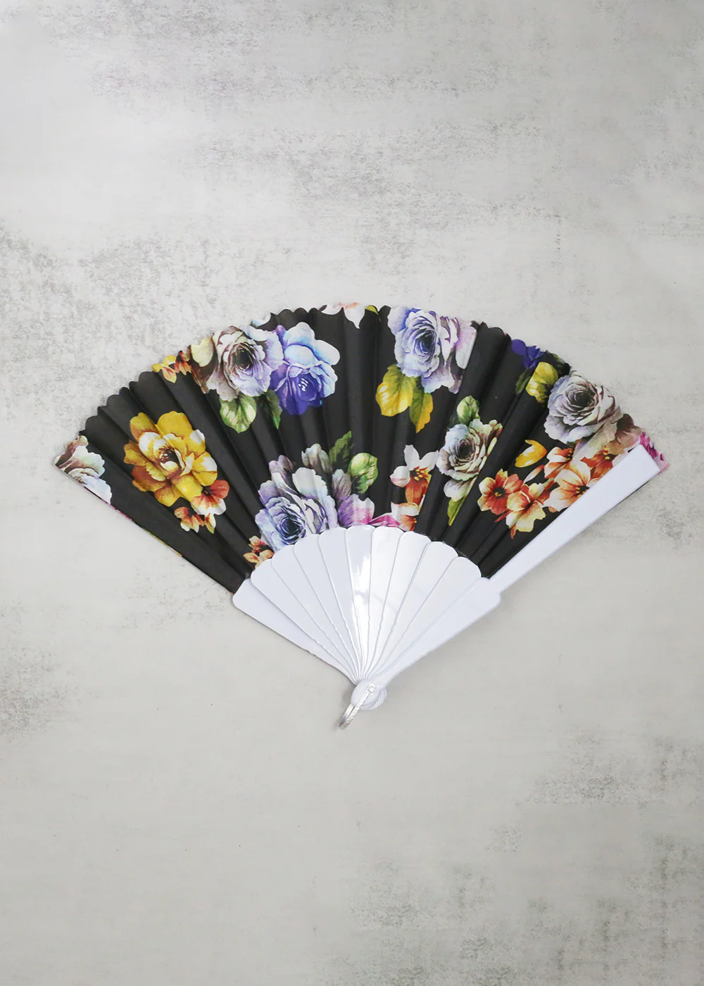 Vibrant Floral Handheld Folding Fan - Mrs Treak