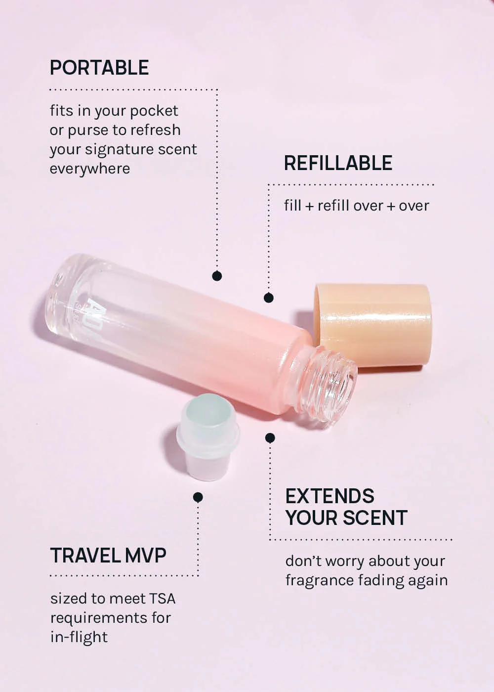 AOA Refillable Glass Oil Roller - Mrs Treak