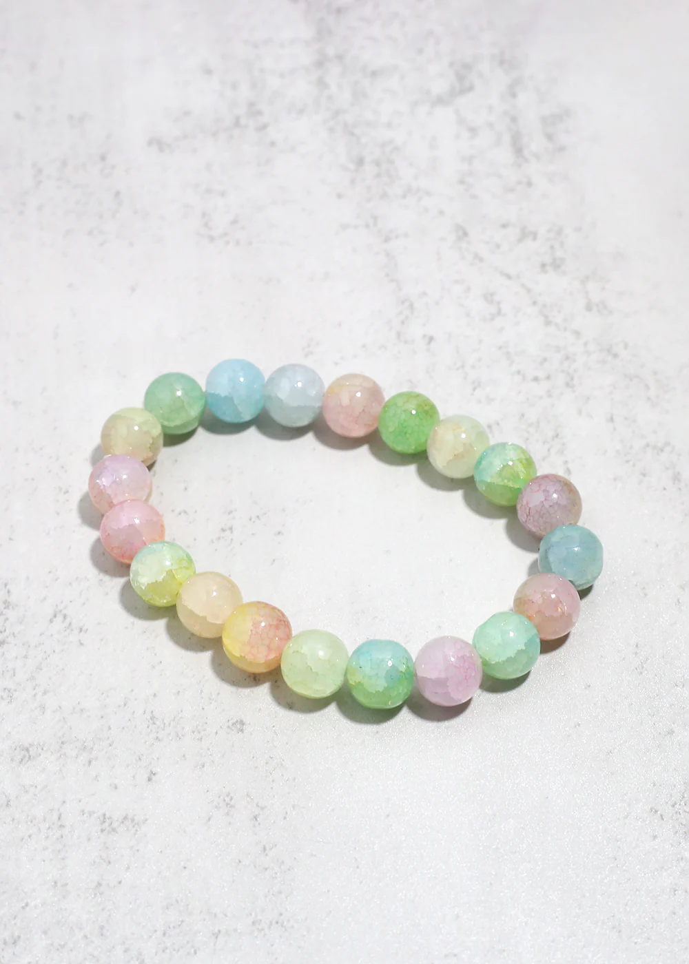 Pastel Marbled Beaded Bracelet - Mrs Treak