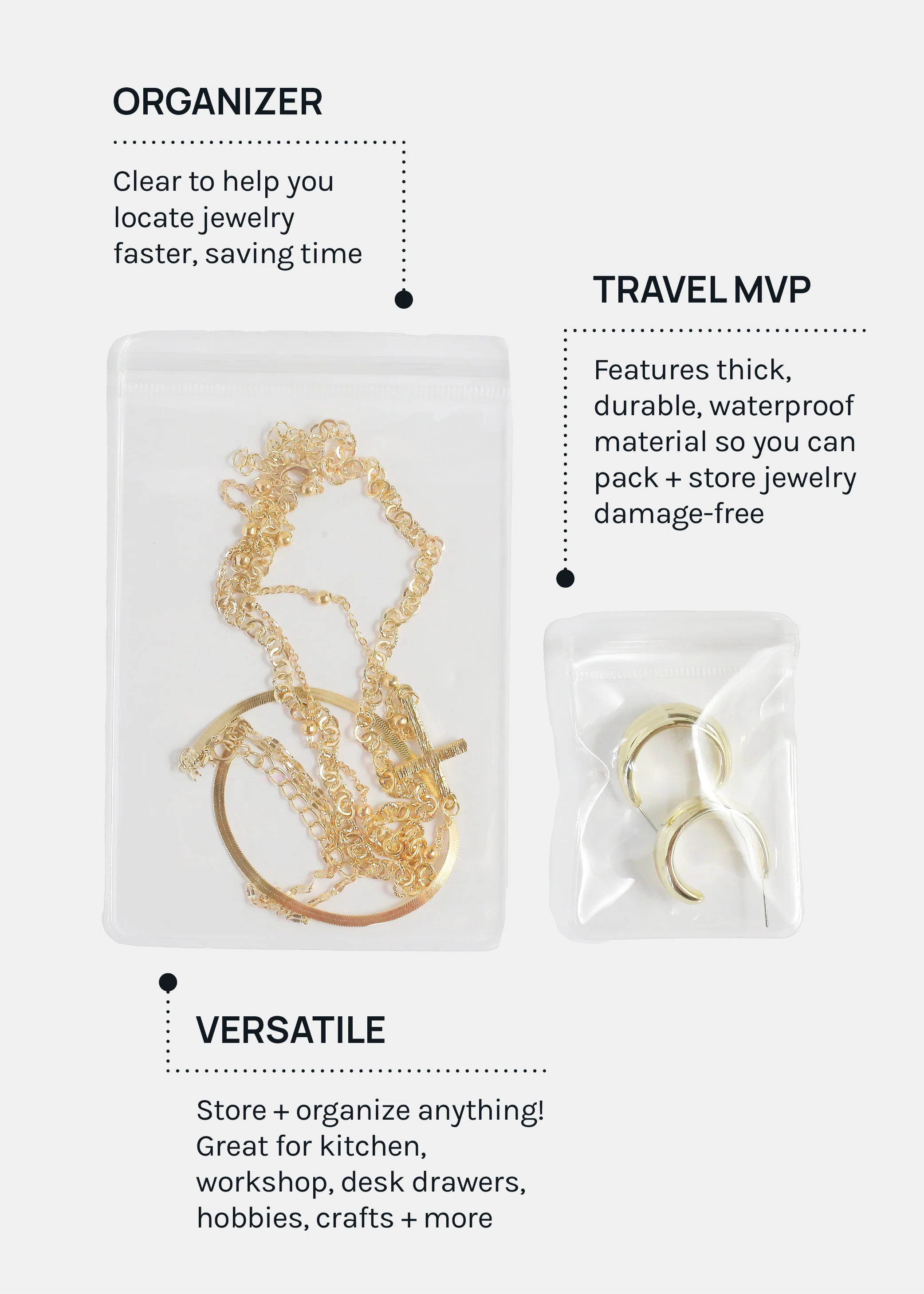 Miss A Anti-Tarnish Jewelry Bags - Mrs Treak