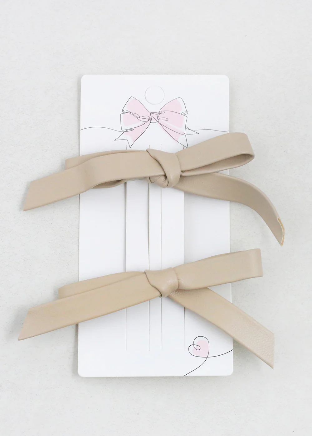 2 PC Chic Faux Leather Bow Hairclip - Mrs Treak