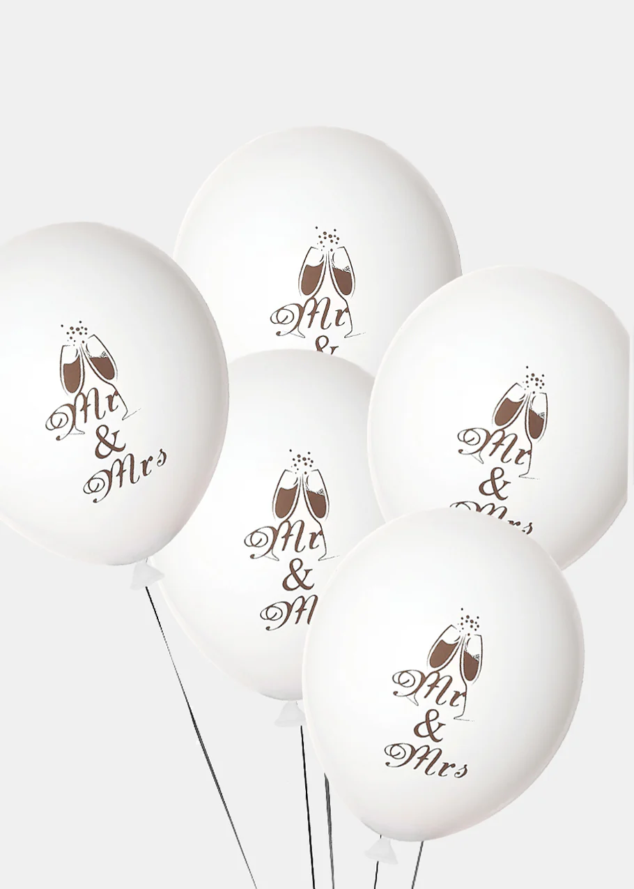 Official Key Items Party Balloon- 5pc Mr & Mrs - Mrs Treak