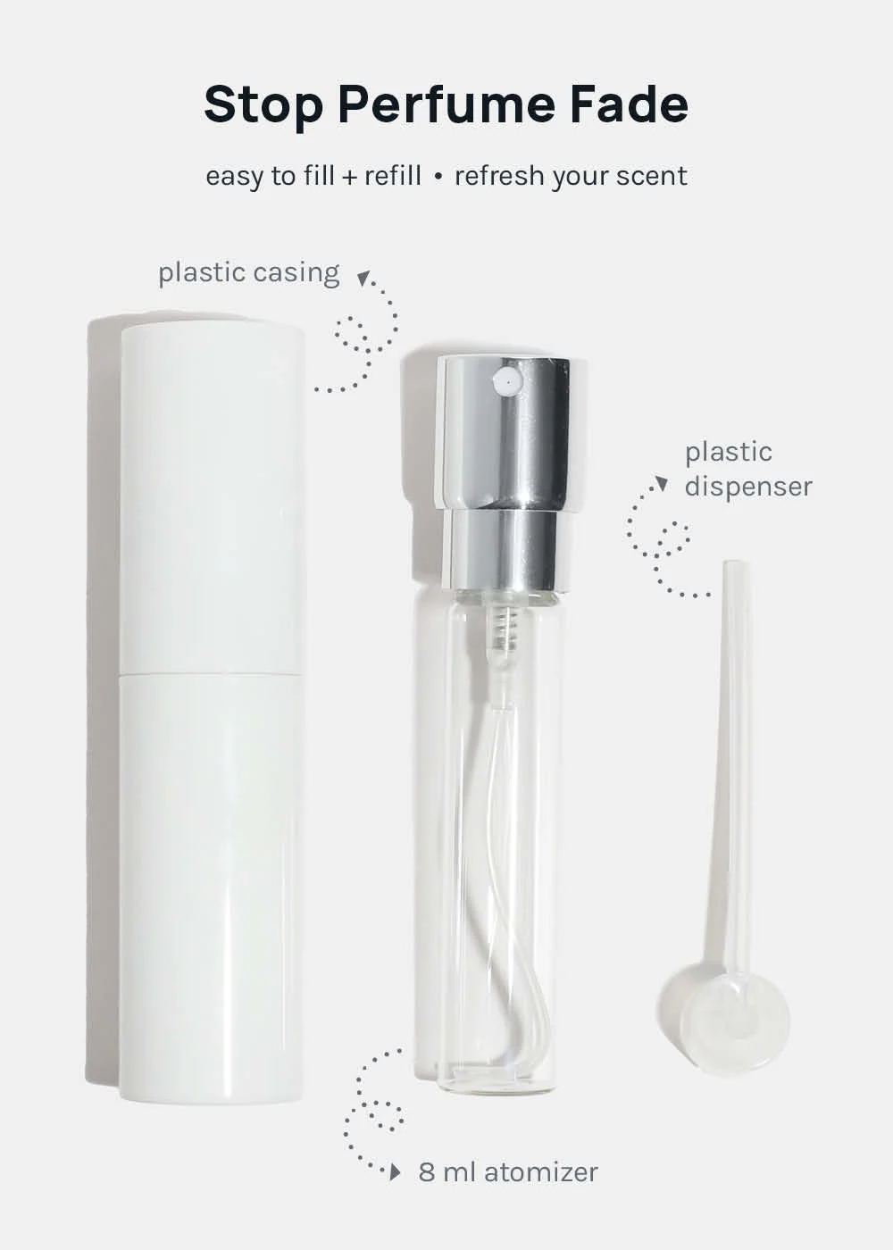 Miss A Twist + Spray Refillable Perfume Atomizer - Mrs Treak