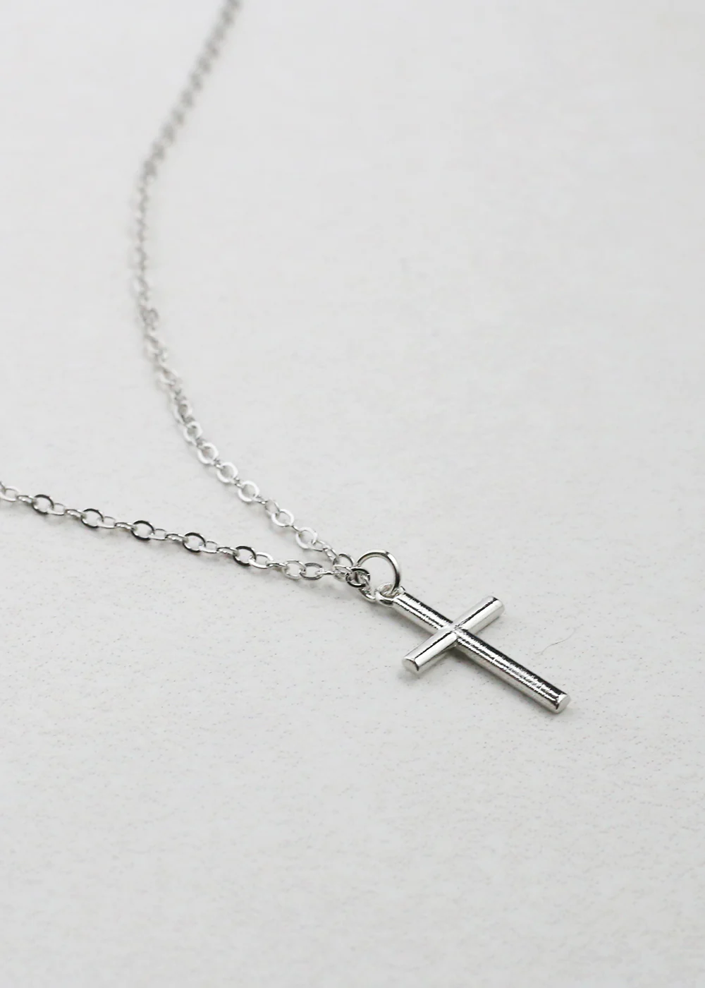 Silver Cross Necklace & Earrings Set - Mrs Treak