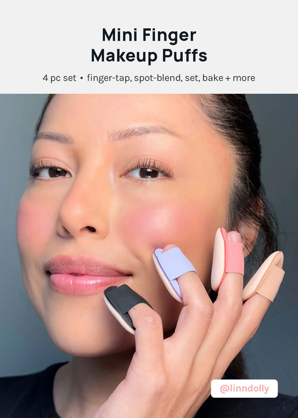 AOA Mini Finger Makeup Puffs - Mrs Treak