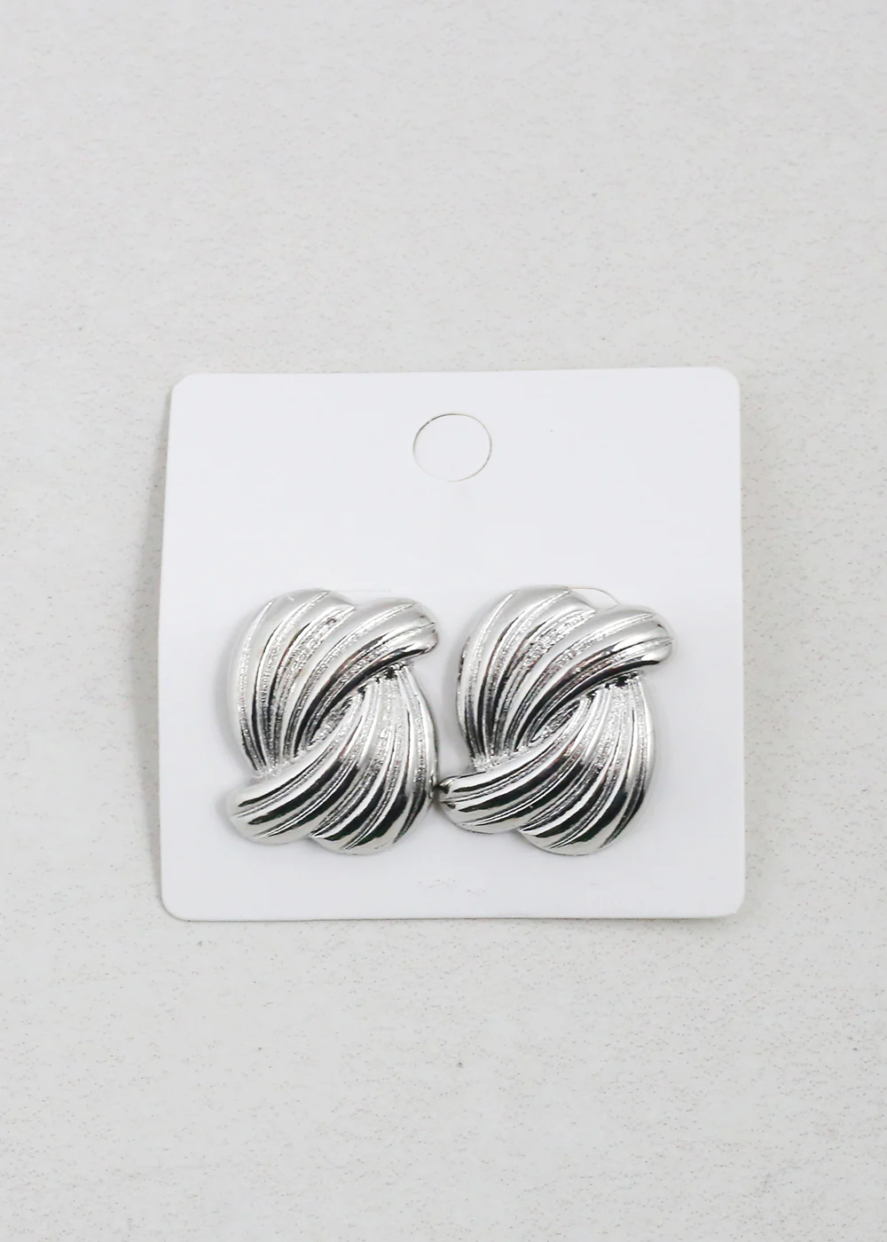 Ribbed Twisted Knot Earrings - Mrs Treak