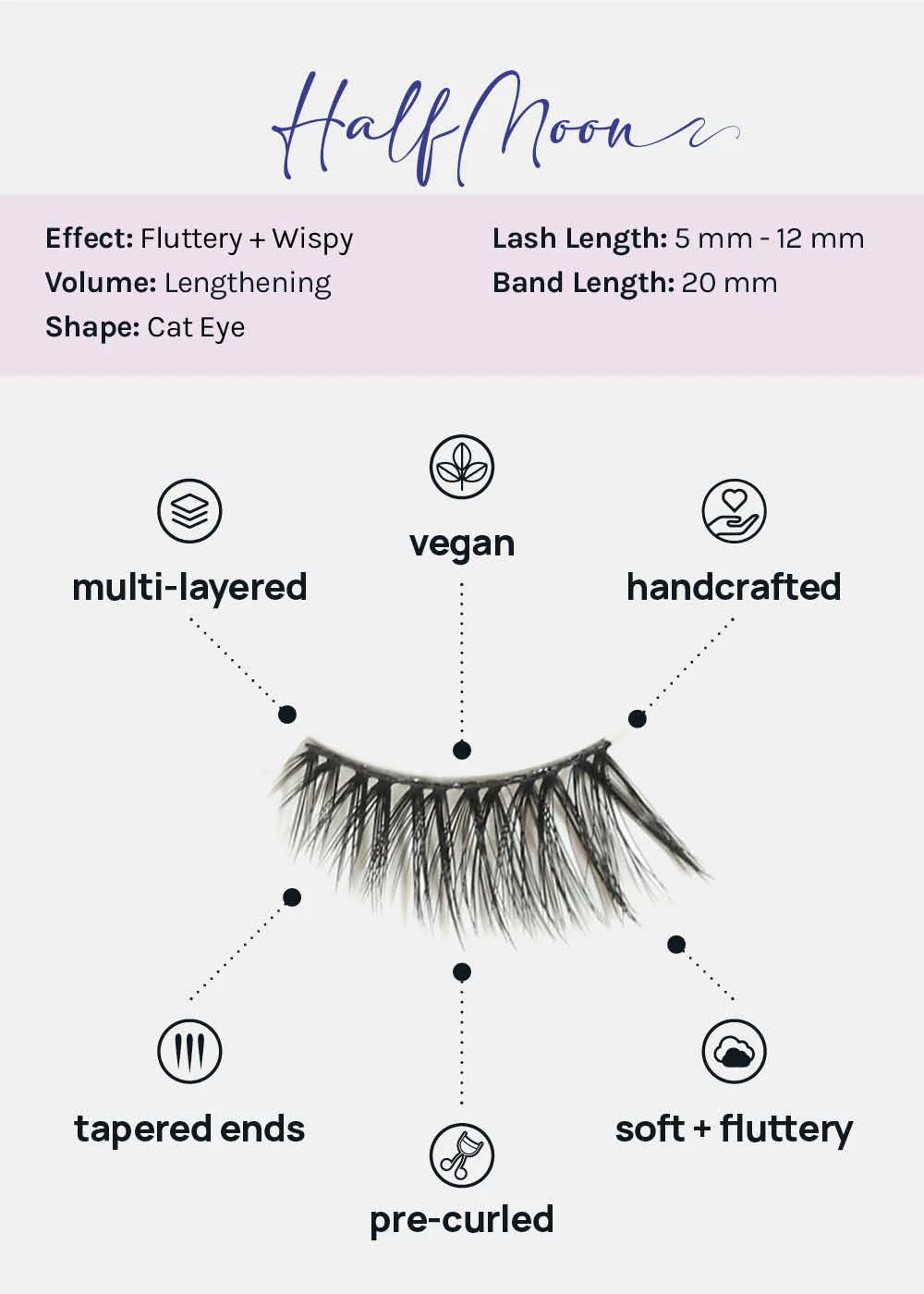 Demi-Dream Half Lashes �C HalfMoon - Mrs Treak