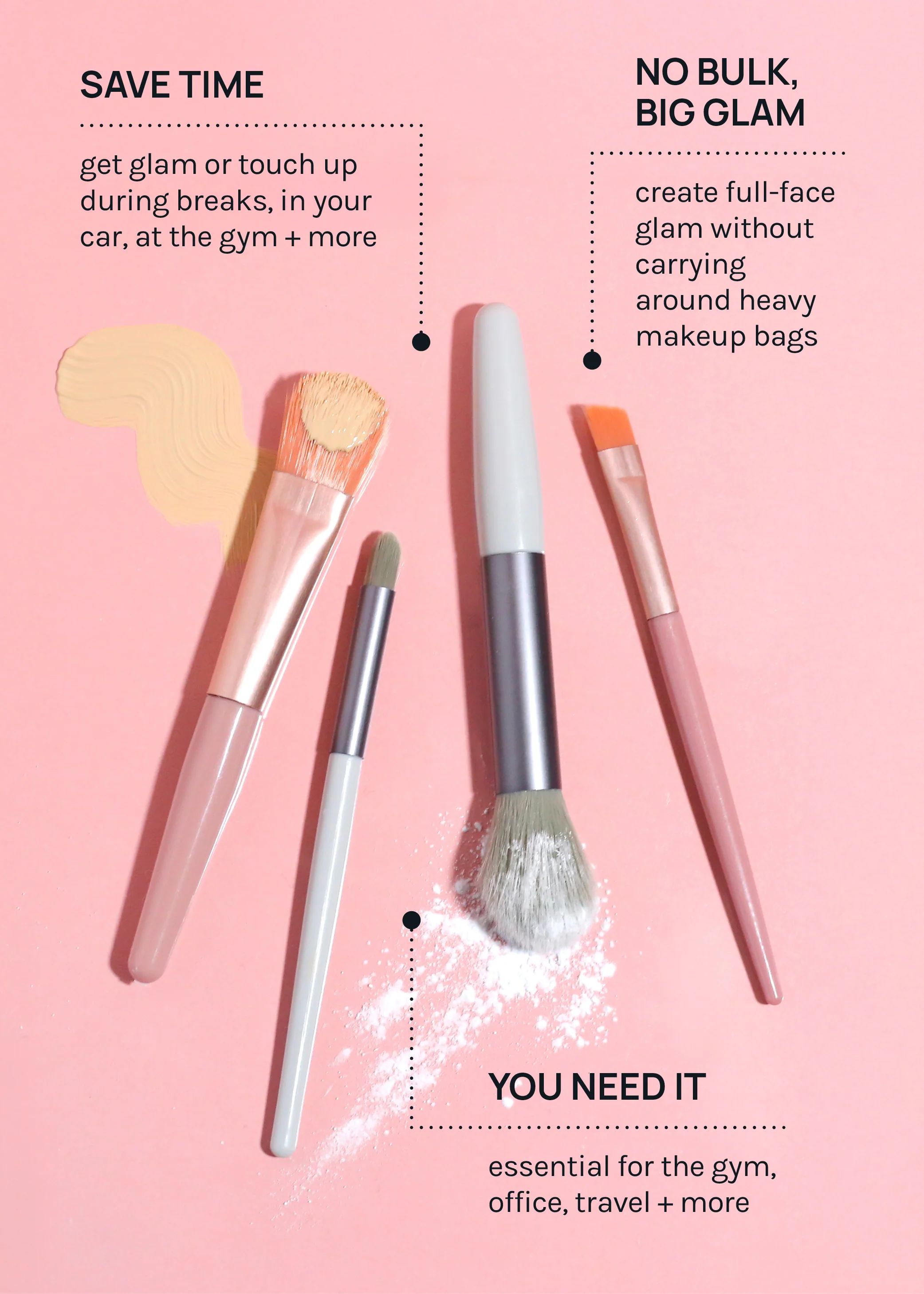 AOA Travel Eye + Face Brush Set - Mrs Treak