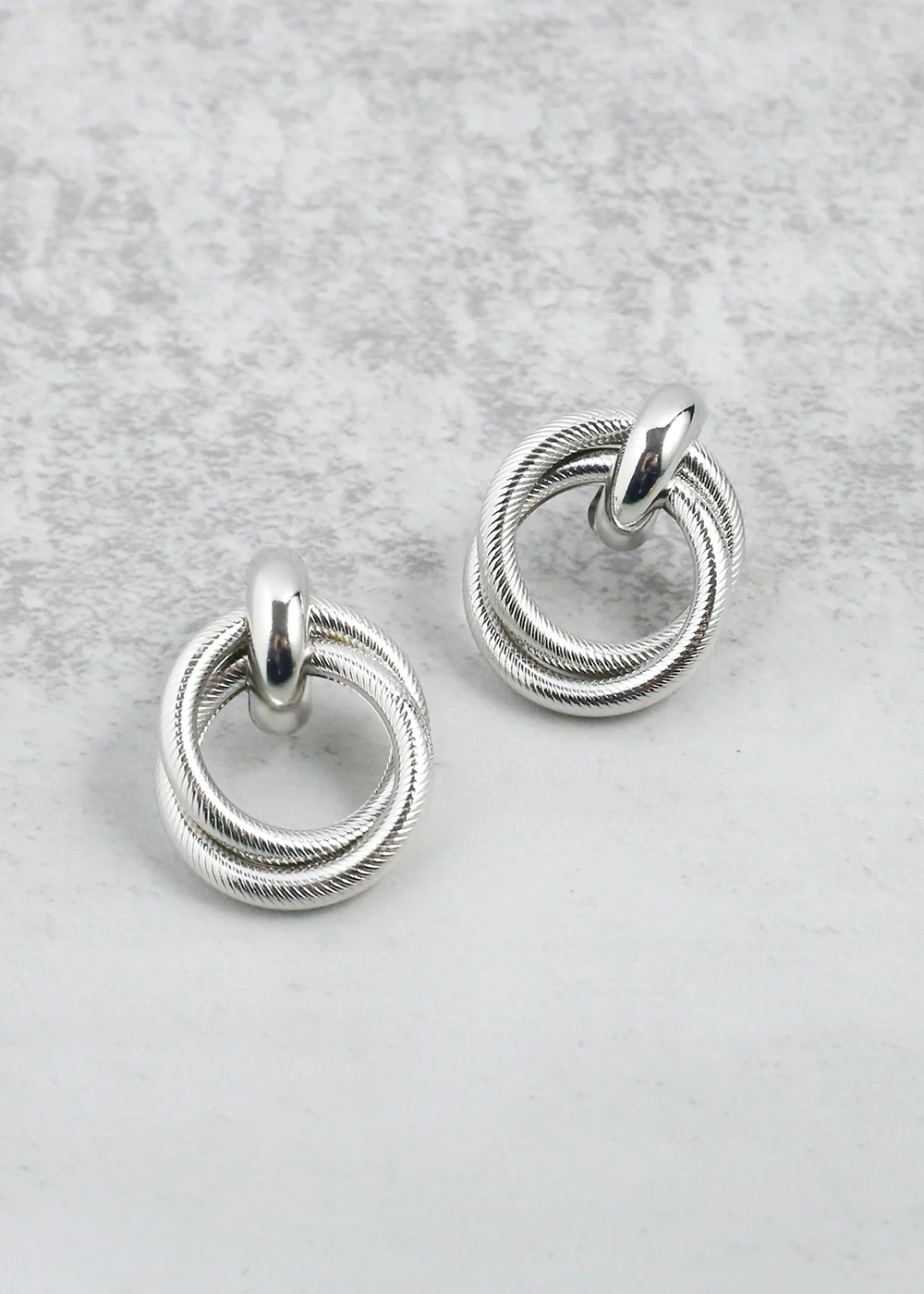 Twisted Hoop Drop Earrings - Mrs Treak