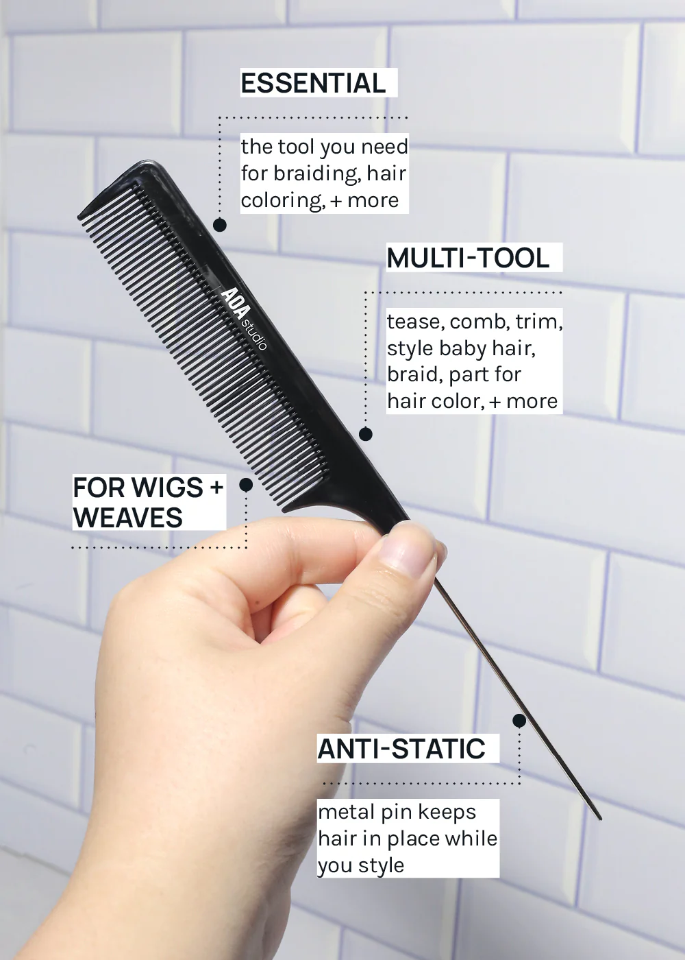 AOA Pin Tail Comb - Mrs Treak