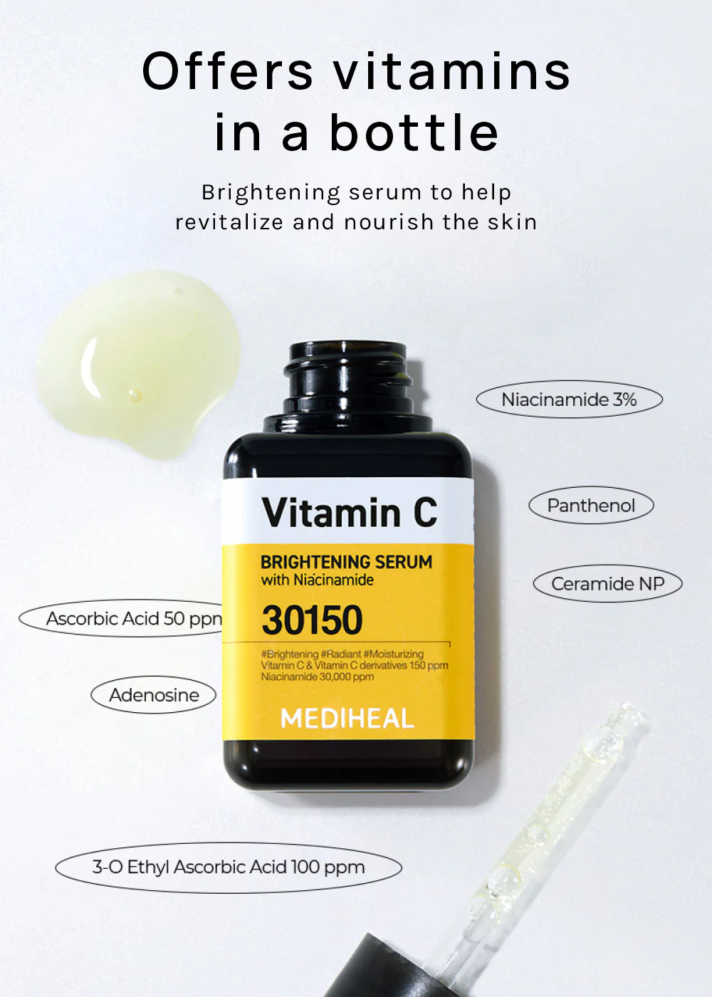 MEDIHEAL Vitamin C Brightening Serum - Mrs Treak