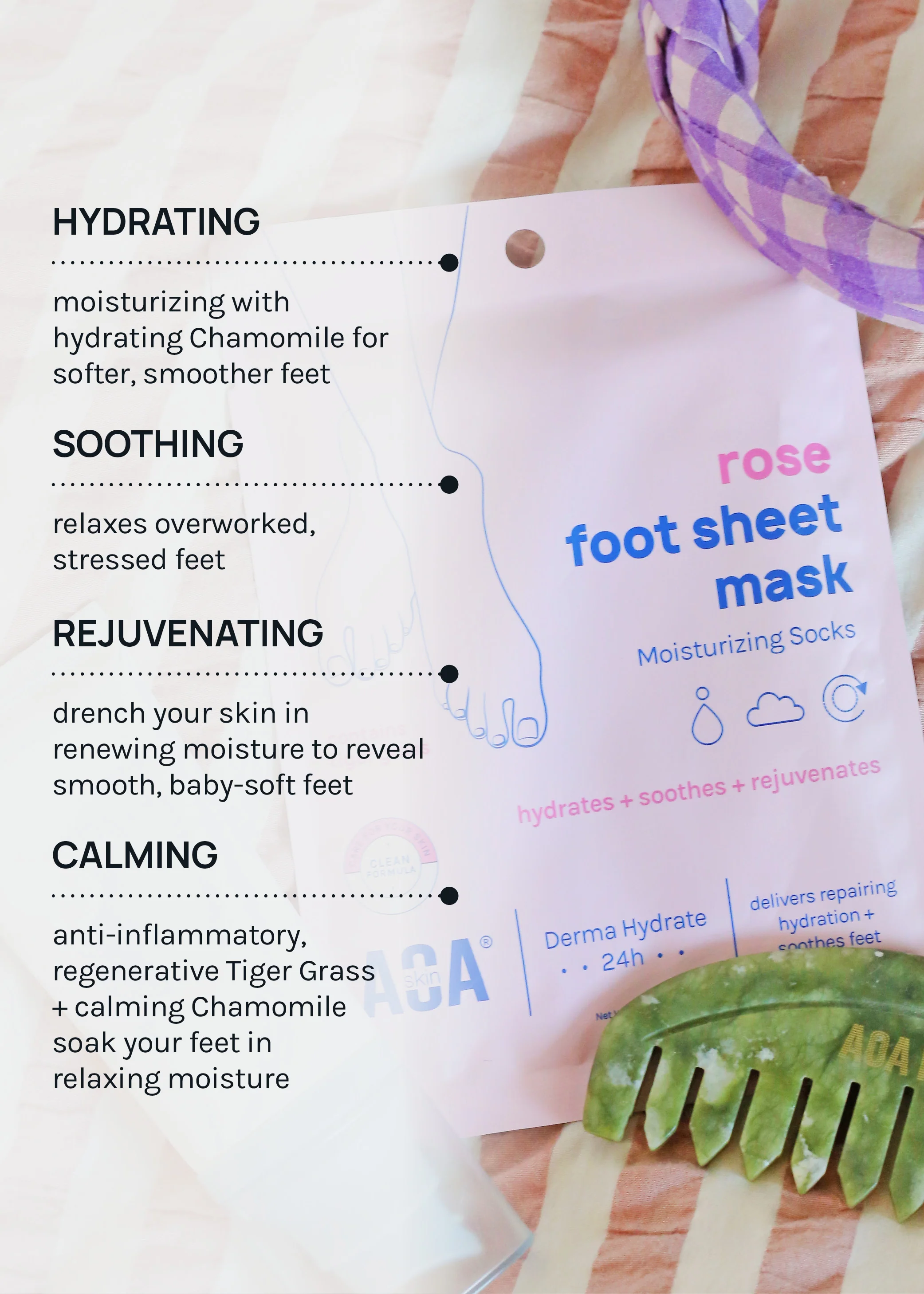 AOA Skin Rose Foot Sheet Mask - Mrs Treak