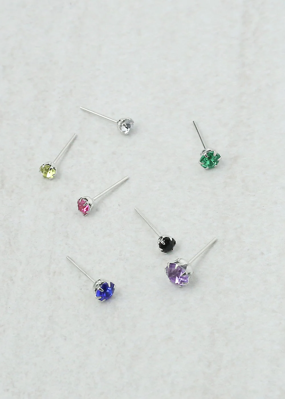 Multicolored Rhinestone Stud Earrings - Mrs Treak