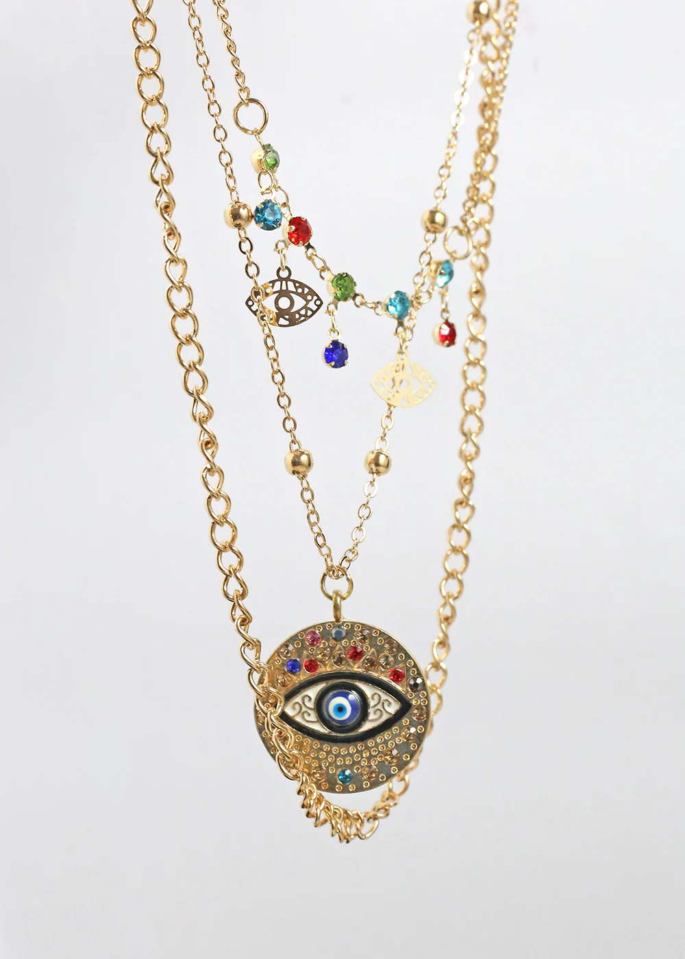 Evil Eye 3-Layered Necklace - Mrs Treak
