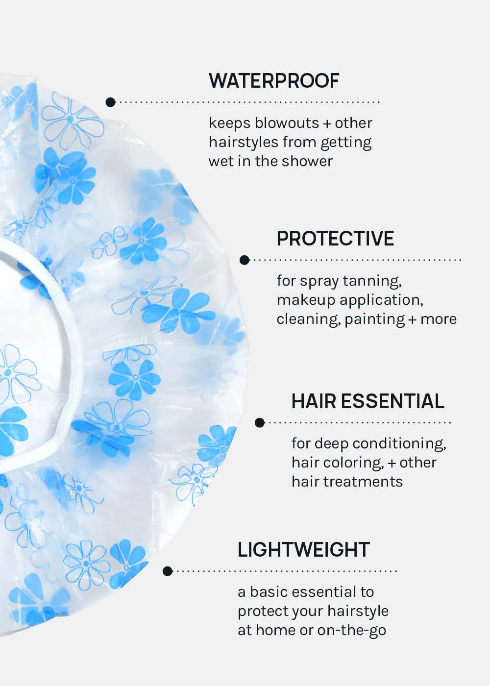 AOA Waterproof + Lightweight Shower Caps - Mrs Treak