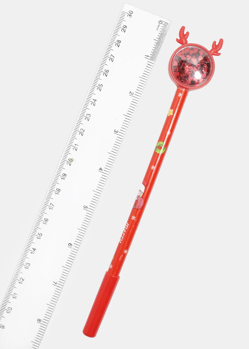 Christmas Pen - Red + Glitter Top - Mrs Treak