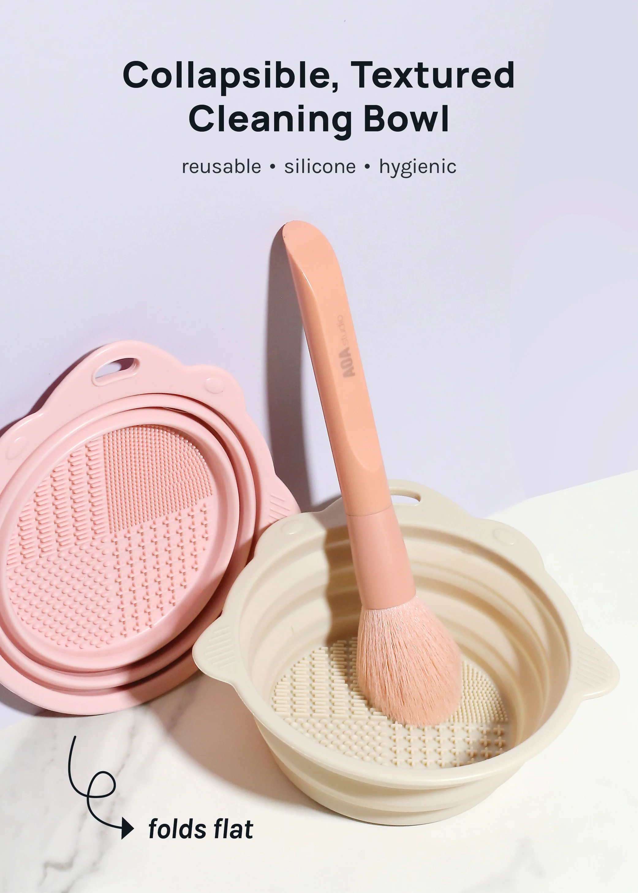 AOA Foldable Silicone Brush Cleaning Bowl - Mrs Treak