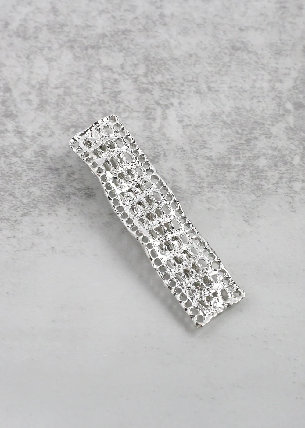 Textured Wavy Rectangular Hair Clip - Mrs Treak
