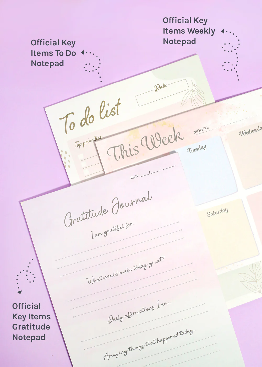 Official Key Items Gratitude Notepad - Mrs Treak