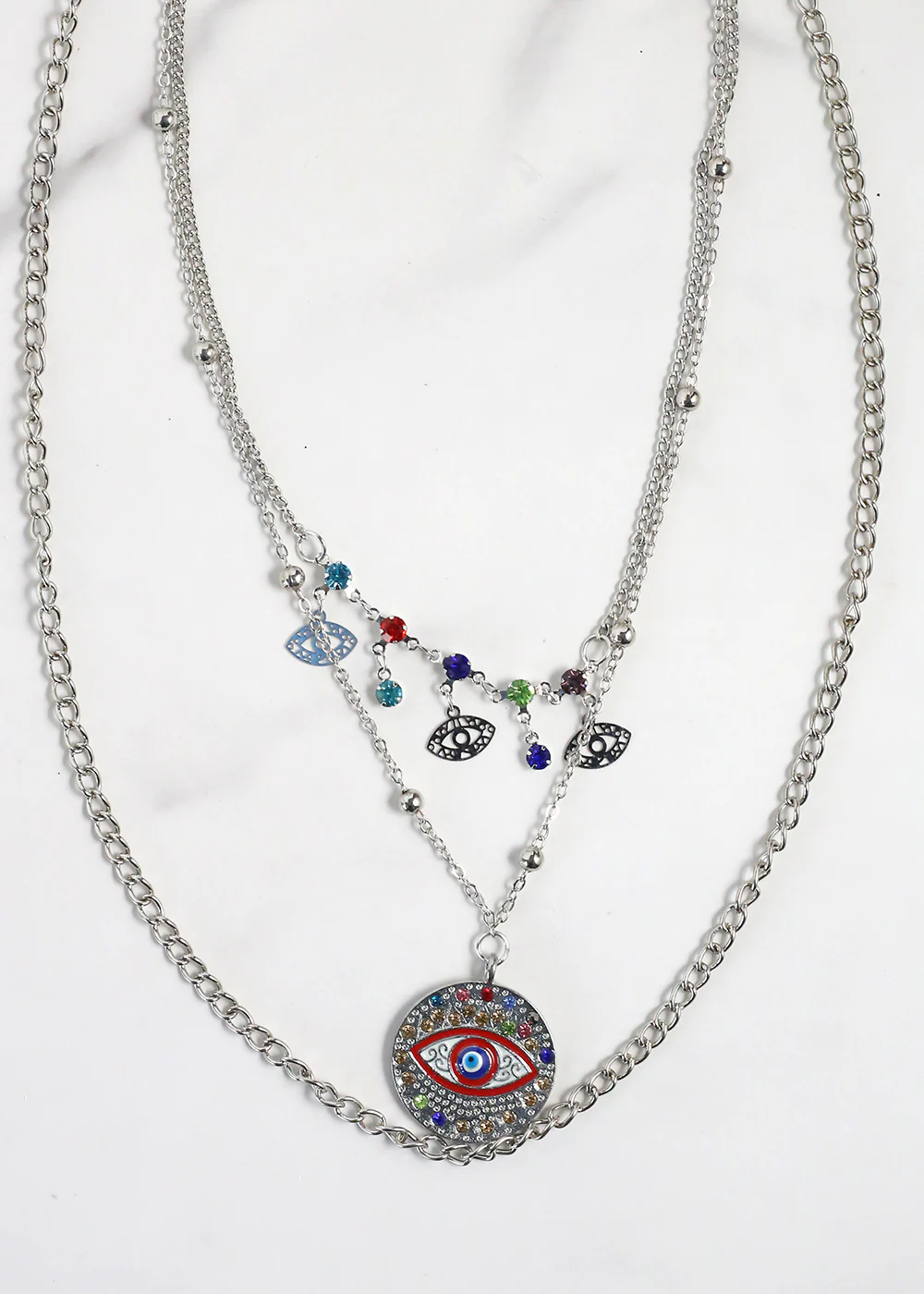 Evil Eye 3-Layered Necklace - Mrs Treak